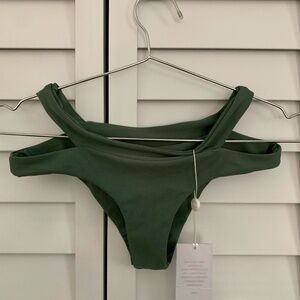 Mikoh Size Small Green Split Side Bikini Bottoms